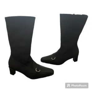 NWT Eric Michael Denmark Heel Black Dress Boot | Calf Height | Size 41/9