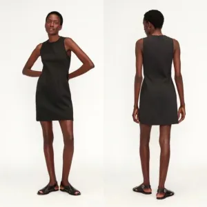 NWT Everlane The Dream '90s Shift Dress Black Sleeveless Soft Casual Basic Sz L