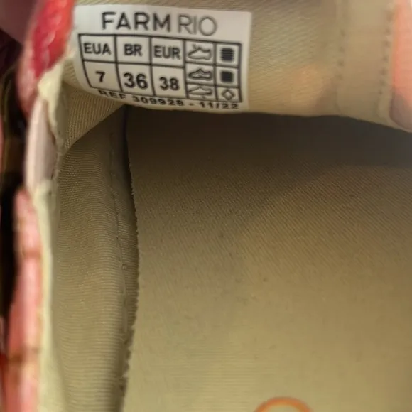 NWT Farm rio mango tree bow mule sneakers sz 7