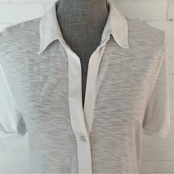 NWT James Perse White Rolled-Cuff Shirt Dress
