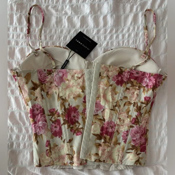 NWT • JLUXLABEL • WOMENS BEIGE NORAH SKIRT SET • SMALL • SILHOUETTE FORM FITTING