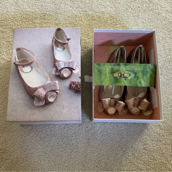 NWT Joyfolie Lyra Sparkle Pink Youth Sz 1/UK 13 Girl’s Ballet Flats Dress Shoes