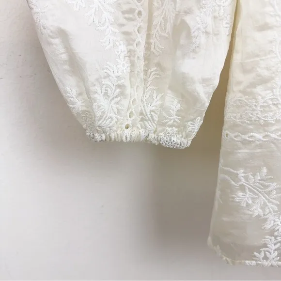 NWT Lost   Wander Somerset Meadow Baby Doll Mini Dress in Off White / Cream