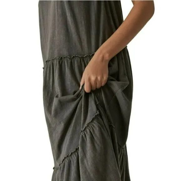 NWT Lucky Brand Women's Tiered Cami Cotton Maxi Dress