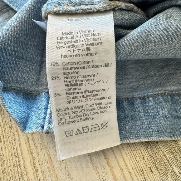 NWT Madewell Denim Seamed Mini Shirtdress in Palermo Wash NP118 Blu Snap Closure