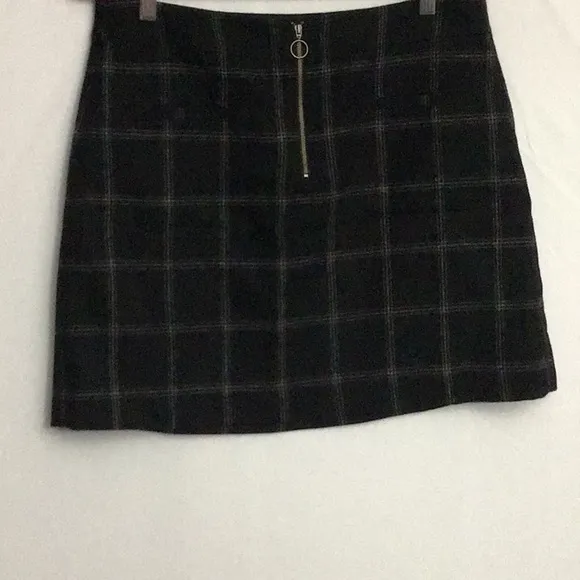 NWT Madewell Plaid Fireside Mini Skirt Sz 12 B &amp; W