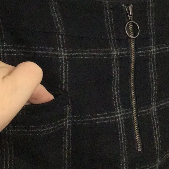 NWT Madewell Plaid Fireside Mini Skirt Sz 12 B &amp; W