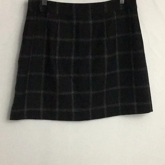 NWT Madewell Plaid Fireside Mini Skirt Sz 12 B &amp; W