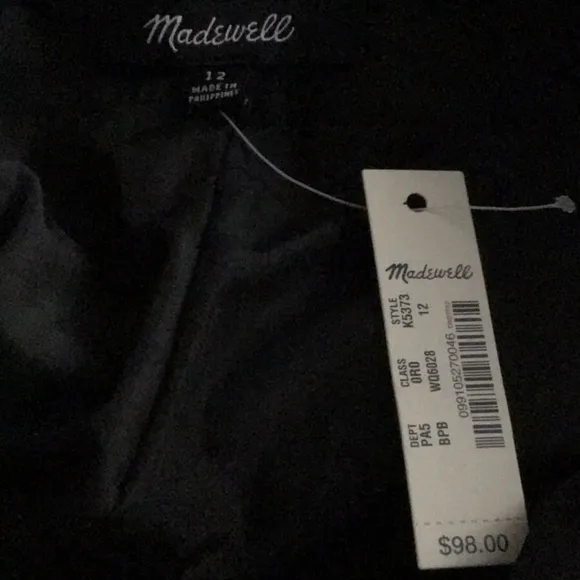 NWT Madewell Plaid Fireside Mini Skirt Sz 12 B &amp; W