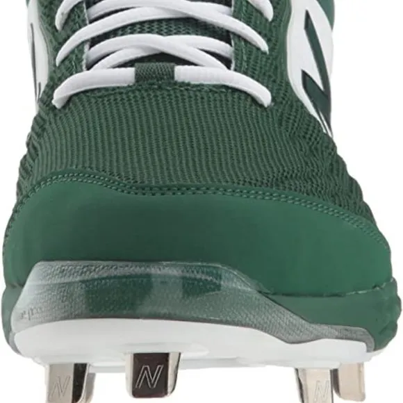NWT NEW BALANCE 3000 V4 GREEN &amp; WHITE METAL BASEBALL CLEATS/SHOES 17 D (WIDE)