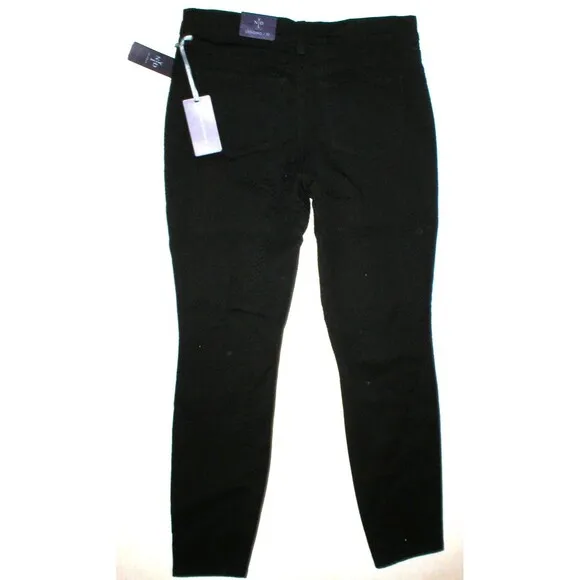 NWT New NYDJ Womens 10 Not Your Daughters Jeans USA Leggings Black Snake Skinny