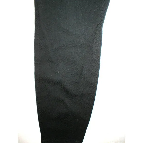 NWT New NYDJ Womens 10 Not Your Daughters Jeans USA Leggings Black Snake Skinny