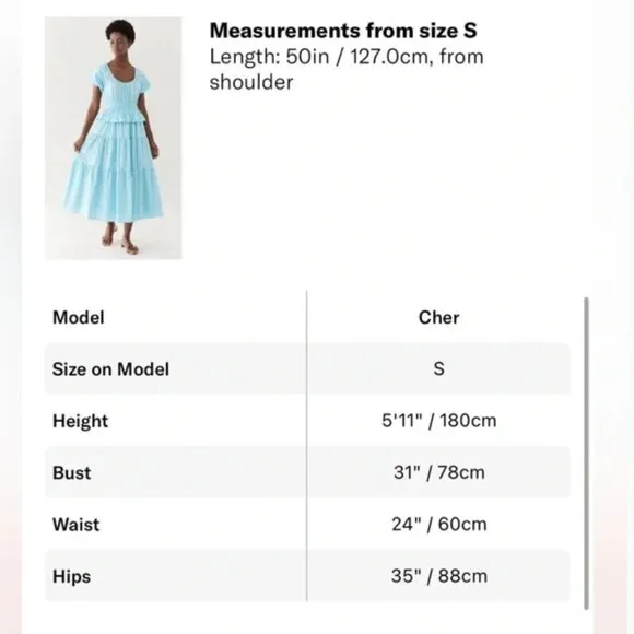 NWT Pristine STAUD Martina Dress - Turquoise - Size Small