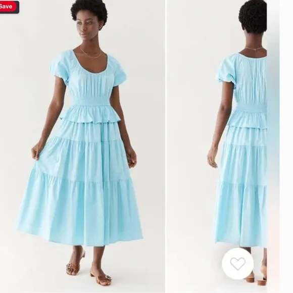 NWT Pristine STAUD Martina Dress - Turquoise - Size Small