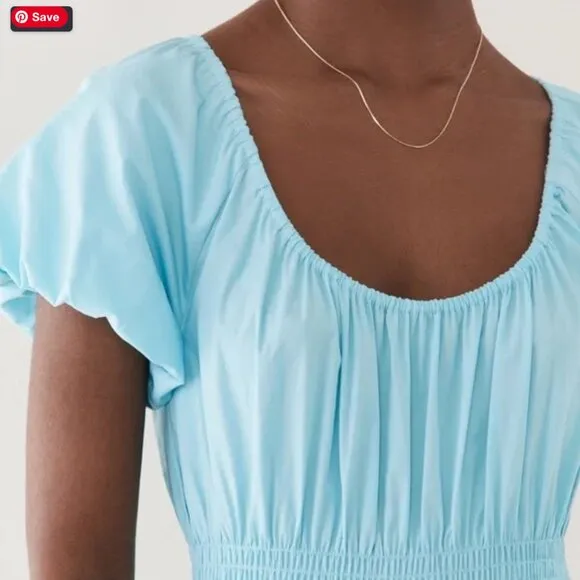 NWT Pristine STAUD Martina Dress - Turquoise - Size Small