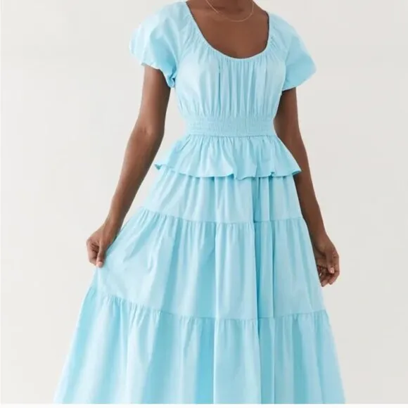 NWT Pristine STAUD Martina Dress - Turquoise - Size Small