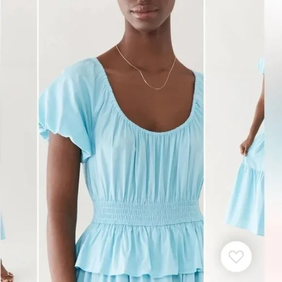 NWT Pristine STAUD Martina Dress - Turquoise - Size Small