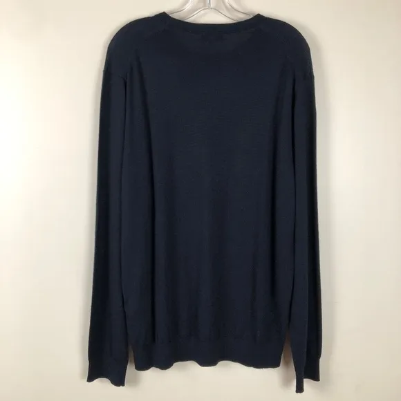 NWT Reiss Navy Blue Merino Wool Wessex Crewneck Sweater