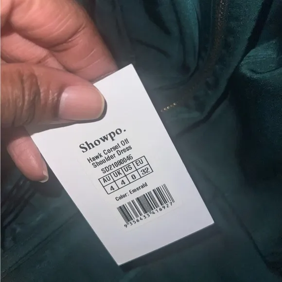 NWT Showpo Emerald Green Strapless Midi Dress size 0