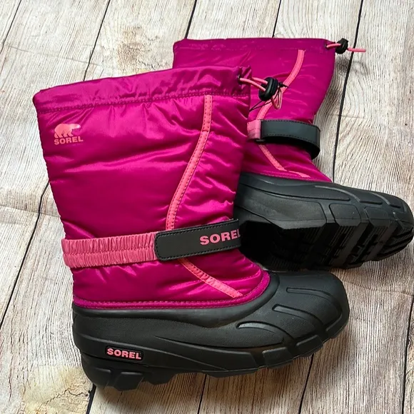 NWT/ Sorel | pink flurry boots big girl shoe size 7 youth brand new winter boot