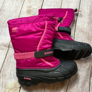 NWT/ Sorel | pink flurry boots big girl shoe size 7 youth brand new winter boot