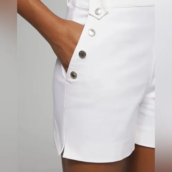 NWT WHBM Pull On Button Detail Shorts