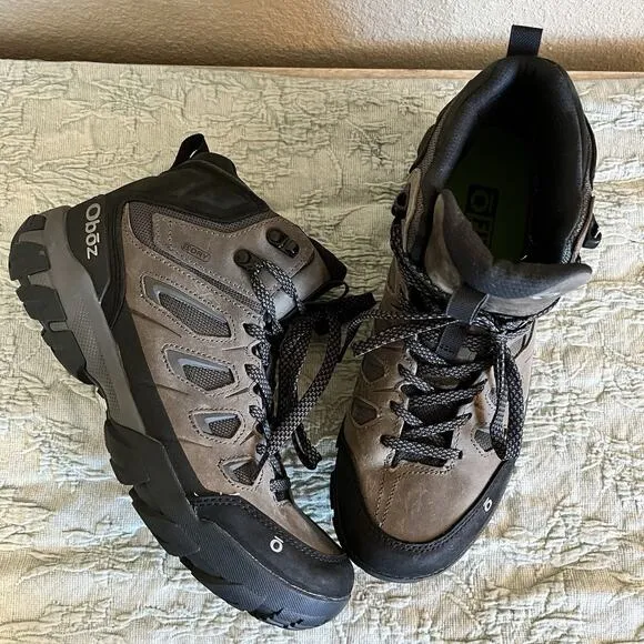 Oboz Men’s Sawtooth X Mid B-Dry Waterproof Hiking Boots Size 9.5 Charcoal