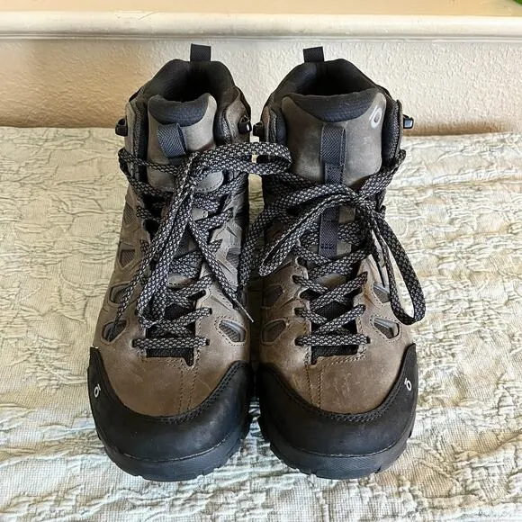 Oboz Men’s Sawtooth X Mid B-Dry Waterproof Hiking Boots Size 9.5 Charcoal