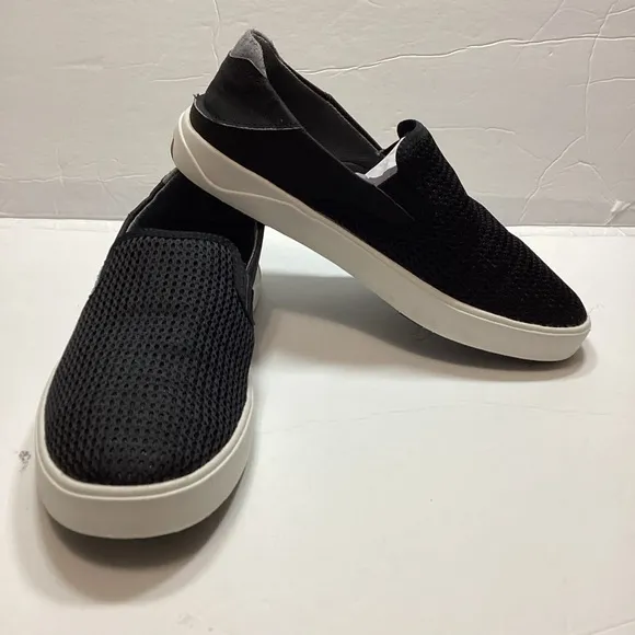 Olukai Lae’ ahi man’s loafers shoes black size 8
