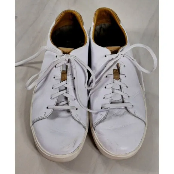 OluKai Lae'Ahi Li 'Ili White Leather Lace Up Sneakers Men's Shoes Size 10.5