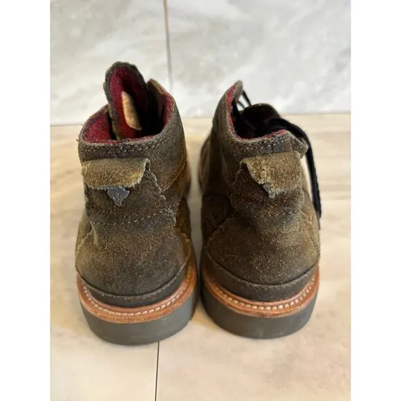 OluKai Mauna Iki Boots Mens 12 Brown Leather Wool Ankle Chukka Lace Up Casual