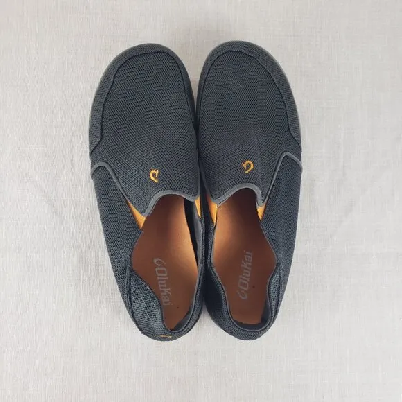 Olukai Nohea Mesh Shoes Gray Convertible Slip On Comfort Mens Size 9.5
