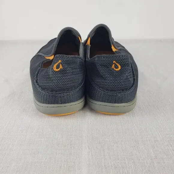 Olukai Nohea Mesh Shoes Gray Convertible Slip On Comfort Mens Size 9.5