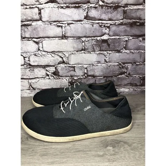 Olukai Nohea Moku Blue Gray Mesh Casual Slip On Sneakers Shoes Men Sz 13M US/46