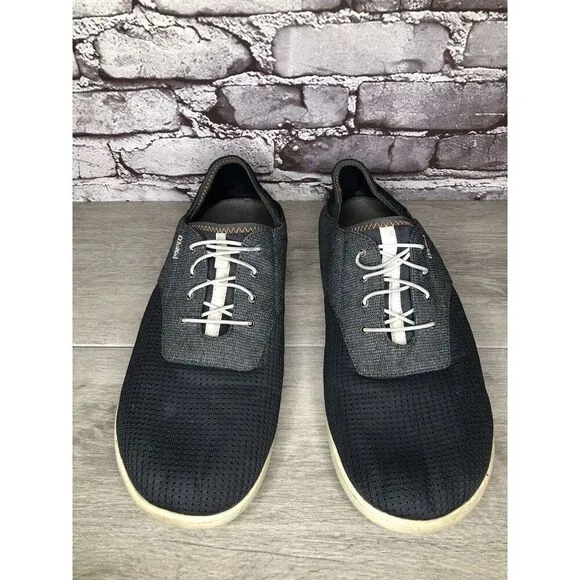 Olukai Nohea Moku Blue Gray Mesh Casual Slip On Sneakers Shoes Men Sz 13M US/46