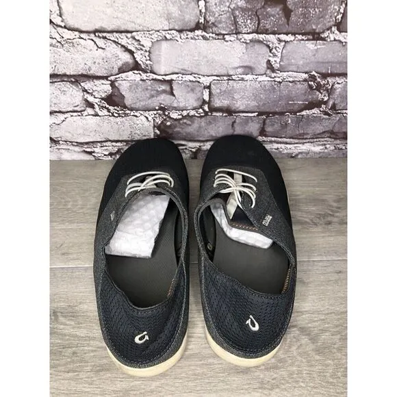Olukai Nohea Moku Blue Gray Mesh Casual Slip On Sneakers Shoes Men Sz 13M US/46