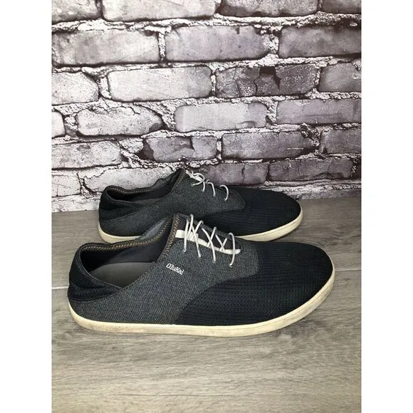 Olukai Nohea Moku Blue Gray Mesh Casual Slip On Sneakers Shoes Men Sz 13M US/46