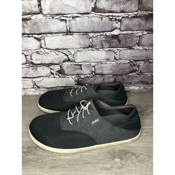 Olukai Nohea Moku Blue Gray Mesh Casual Slip On Sneakers Shoes Men Sz 13M US/46