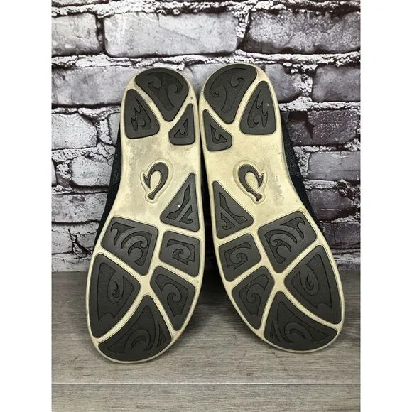 Olukai Nohea Moku Blue Gray Mesh Casual Slip On Sneakers Shoes Men Sz 13M US/46