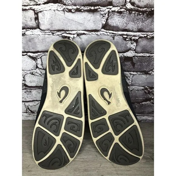Olukai Nohea Moku Blue Gray Mesh Casual Slip On Sneakers Shoes Men Sz 13M US/46