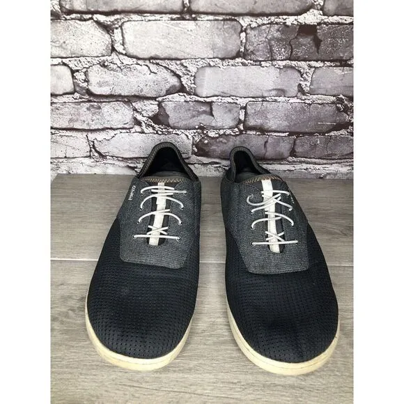 Olukai Nohea Moku Blue Gray Mesh Casual Slip On Sneakers Shoes Men Sz 13M US/46