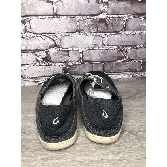 Olukai Nohea Moku Blue Gray Mesh Casual Slip On Sneakers Shoes Men Sz 13M US/46