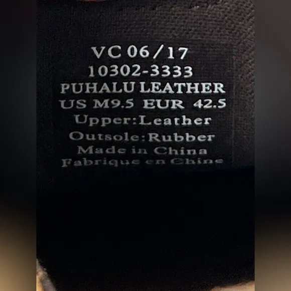 OLUKAI Puhalu Leather Shoes US 9.5 Loafers Slipper EUR 42 Brown Mens Casual