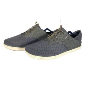 OluKai Men's Nohea Moku US 10 Gray Lace Up Flats Loafer Sneakers Shoes