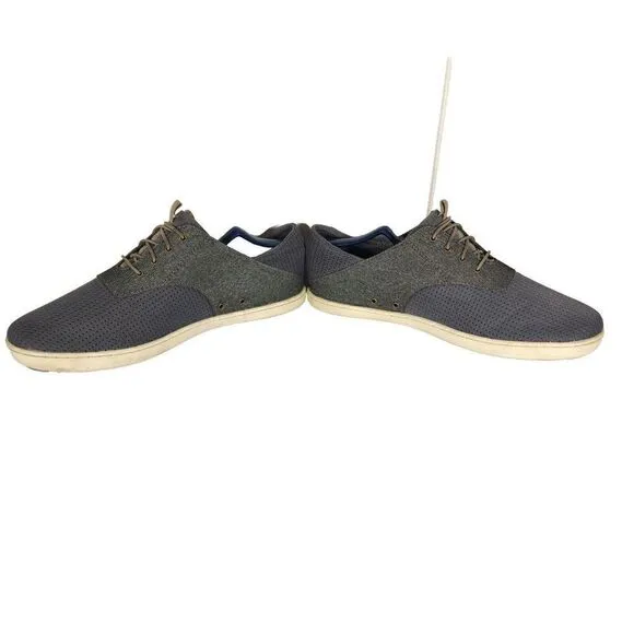OluKai Men's Nohea Moku US 10 Gray Lace Up Flats Loafer Sneakers Shoes