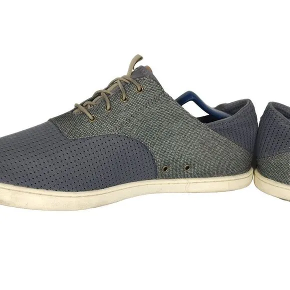 OluKai Men's Nohea Moku US 10 Gray Lace Up Flats Loafer Sneakers Shoes