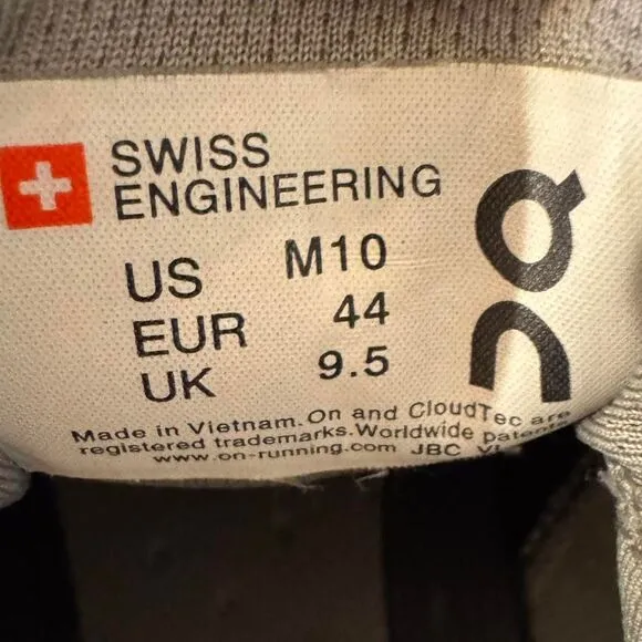 On Cloud CloudSwift Athletic Running Shoes Sneakers Gray White Mens Size 10