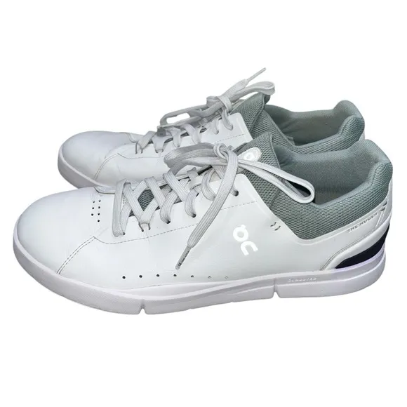 On Cloud Men’s The Roger Advantage White &amp; Sage Green Sneakers Shoes size 12