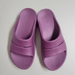 Oofos OOahh Purple Slide Sandals