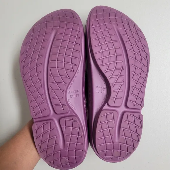Oofos OOahh Purple Slide Sandals